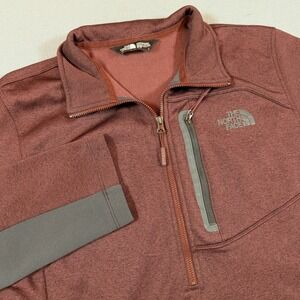 The North Face Canyonlands Half Zip Pullover Mens Medium Burgundy Fleece